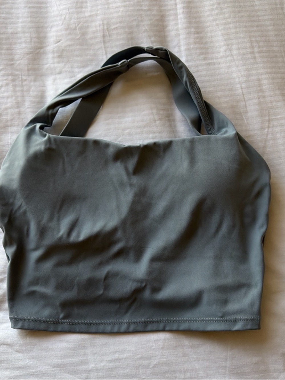 Sleek Gray Crop Tank Top